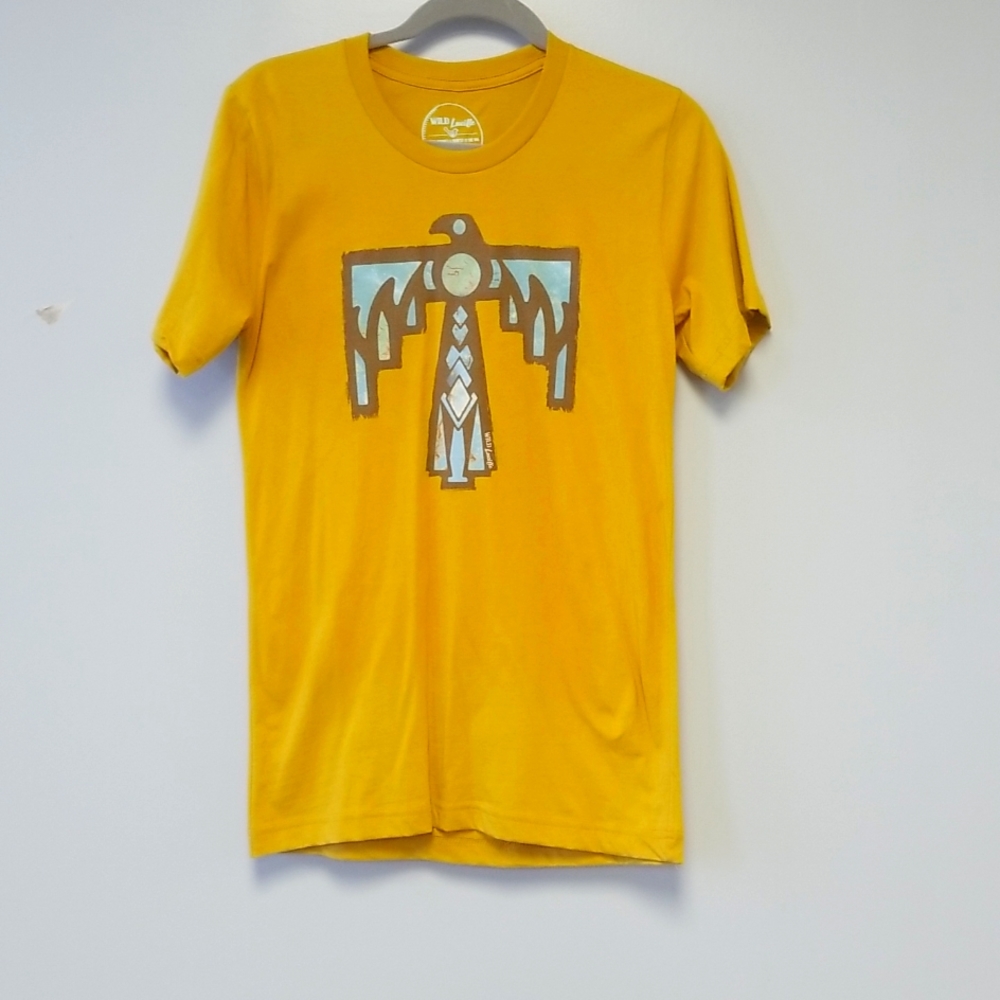 Wild Lucille Short Sleeve T Shirt  - 100% Cotton Mustard